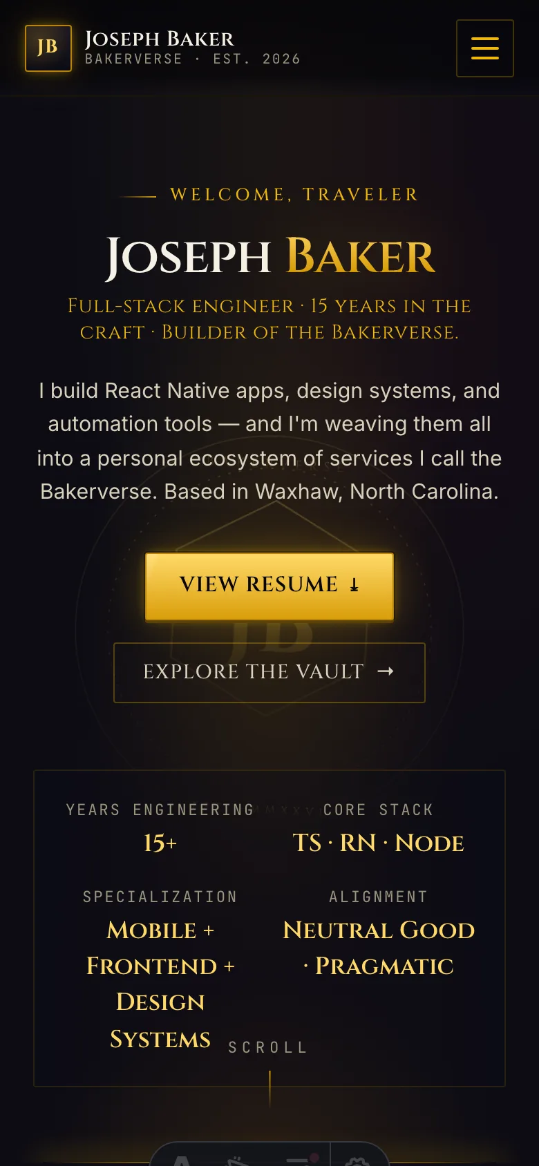 Diablo theme — mobile